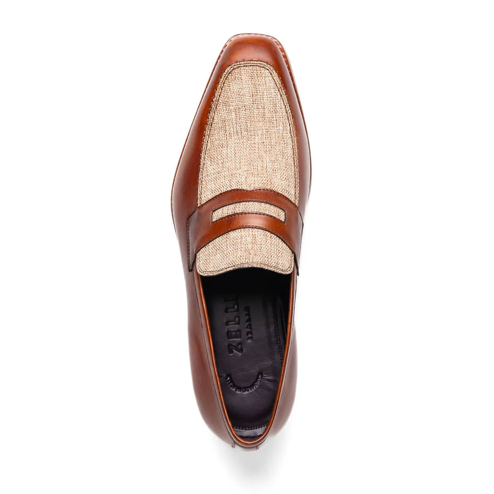 15-733-CGN Lago Italian Calfskin Slip On Loafer Cognac