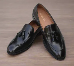 Adam Handmade Black Loafers