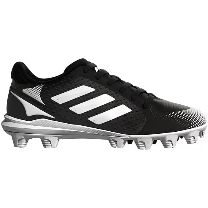 Adidas Youth PureHustle 2 Softball Cleats Black-White: FY4403