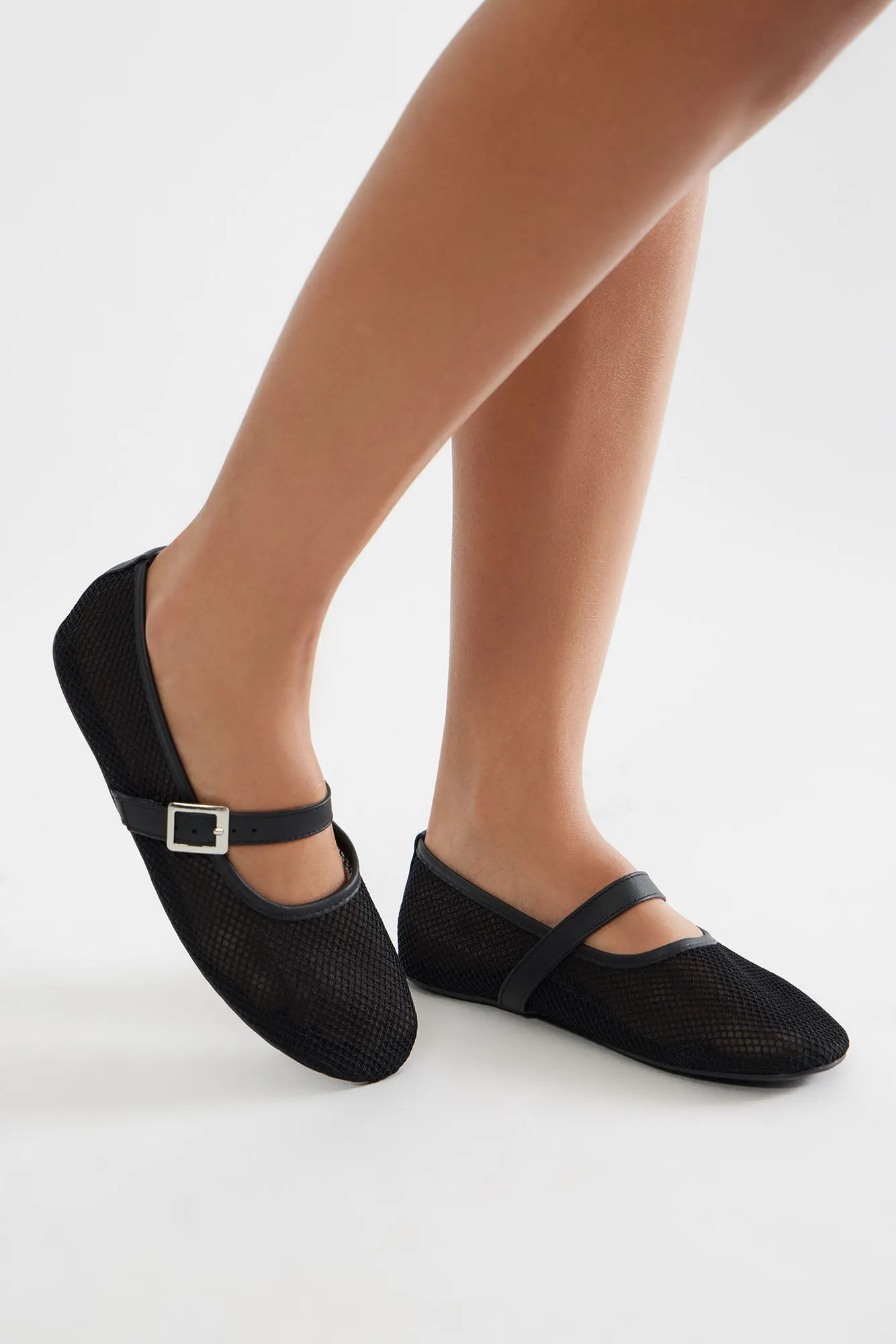 Adley Mesh Flats - Black