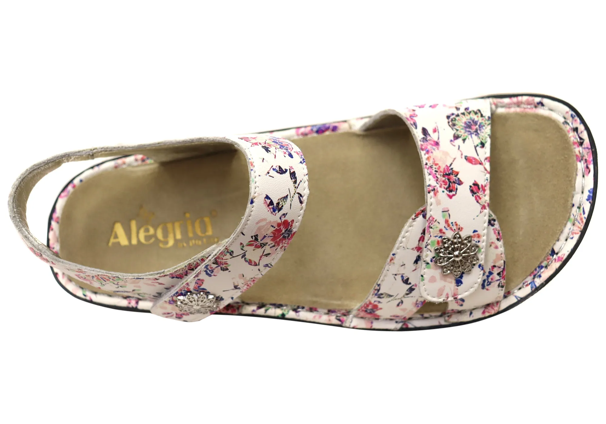 Alegria Vienna Womens Comfort Leather Sandals With Adjustable Straps