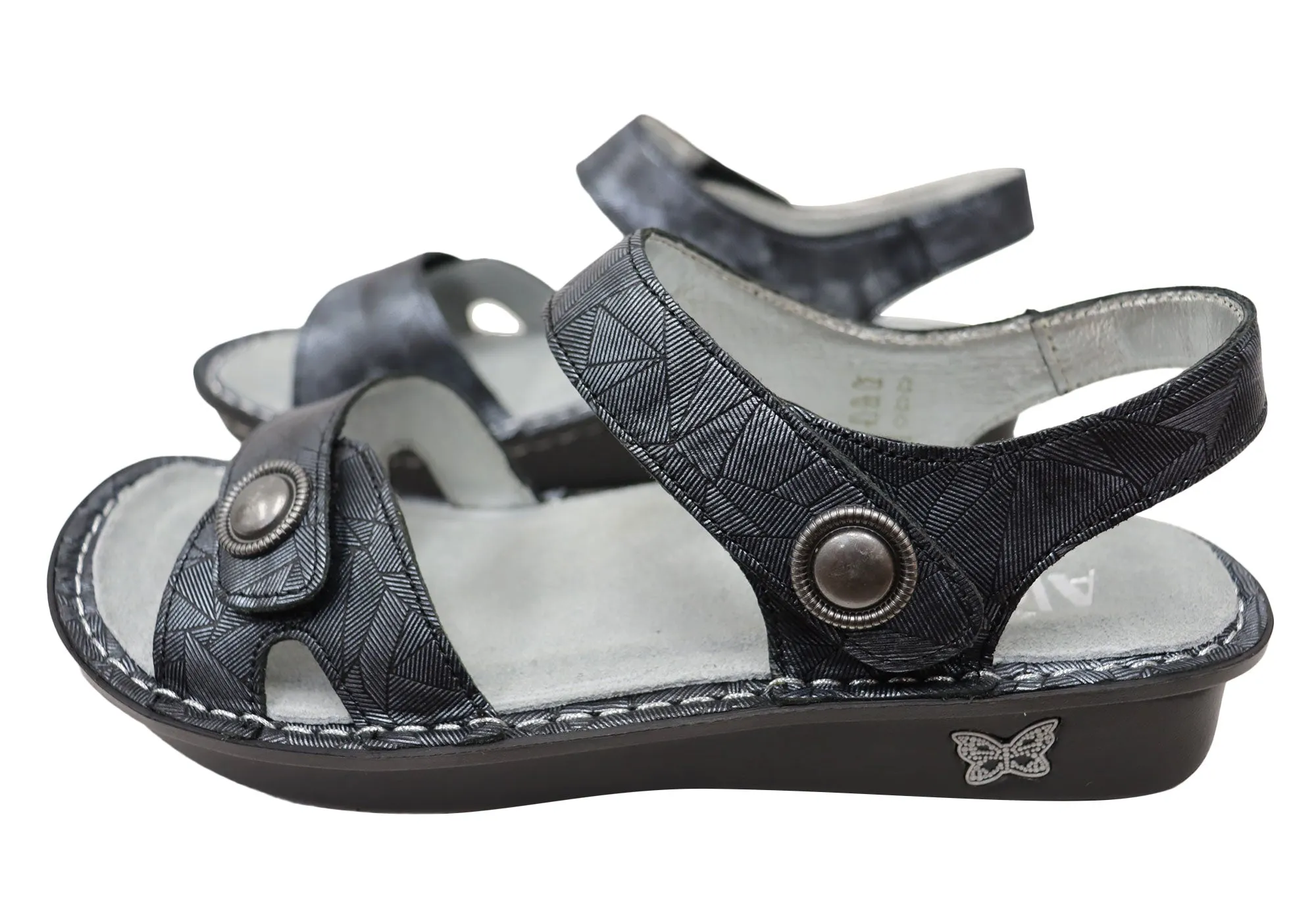 Alegria Vienna Womens Comfort Leather Sandals With Adjustable Straps