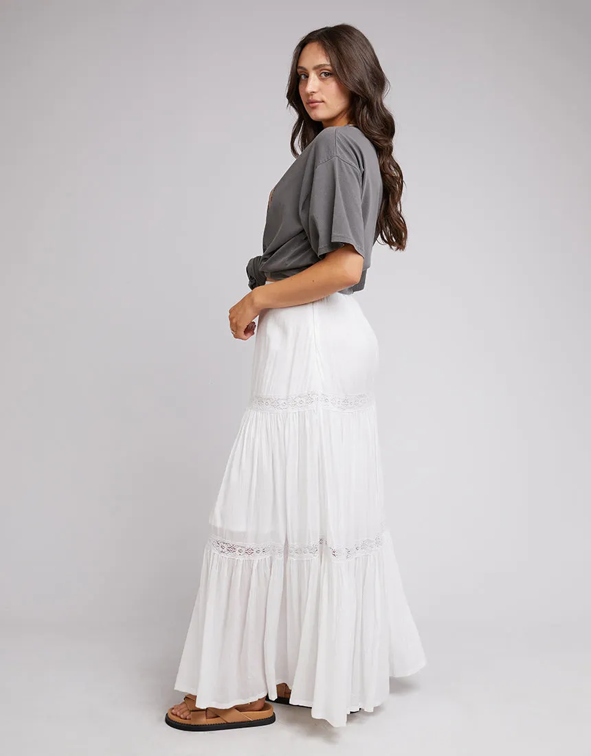 All About Eve Denver Maxi Skirt White