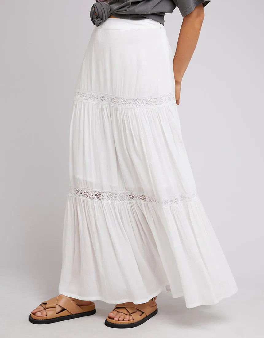 All About Eve Denver Maxi Skirt White