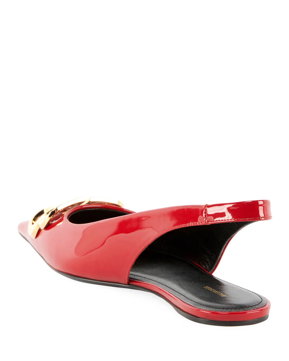 Balenciaga BB Knife Patent Leather Ballet Flats