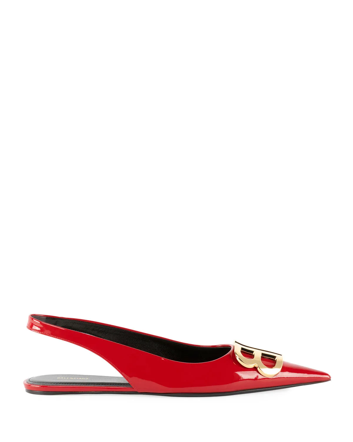 Balenciaga BB Knife Patent Leather Ballet Flats