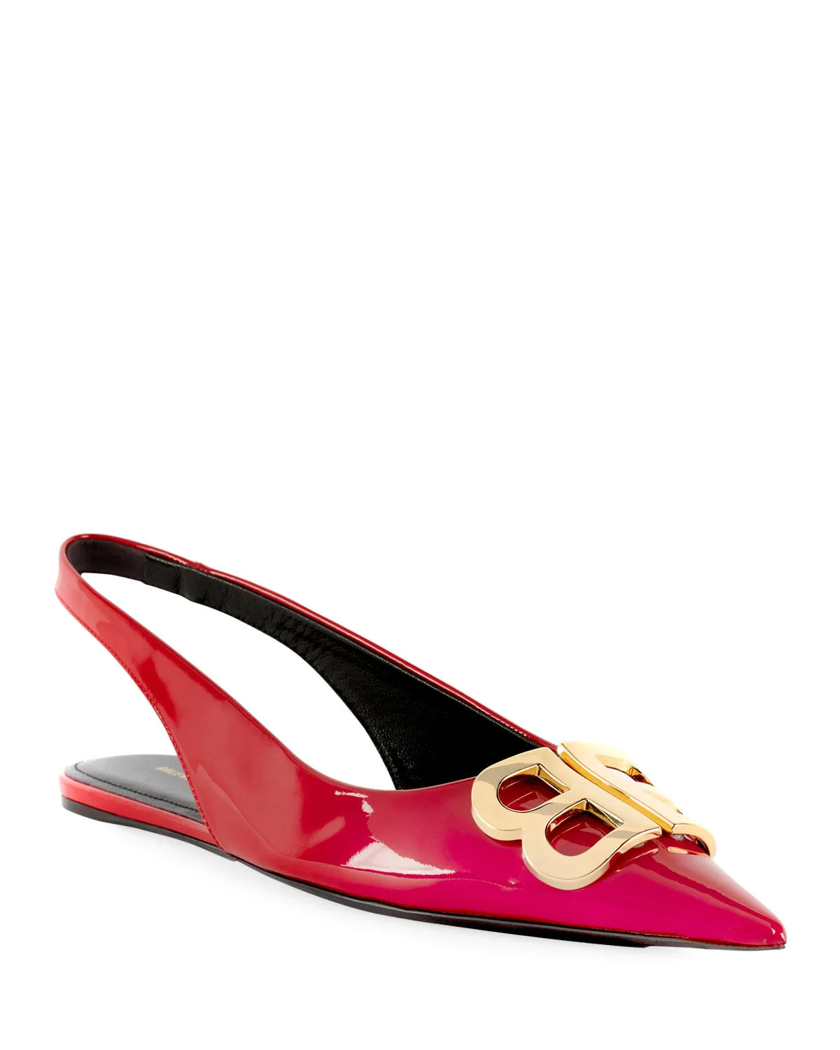 Balenciaga BB Knife Patent Leather Ballet Flats