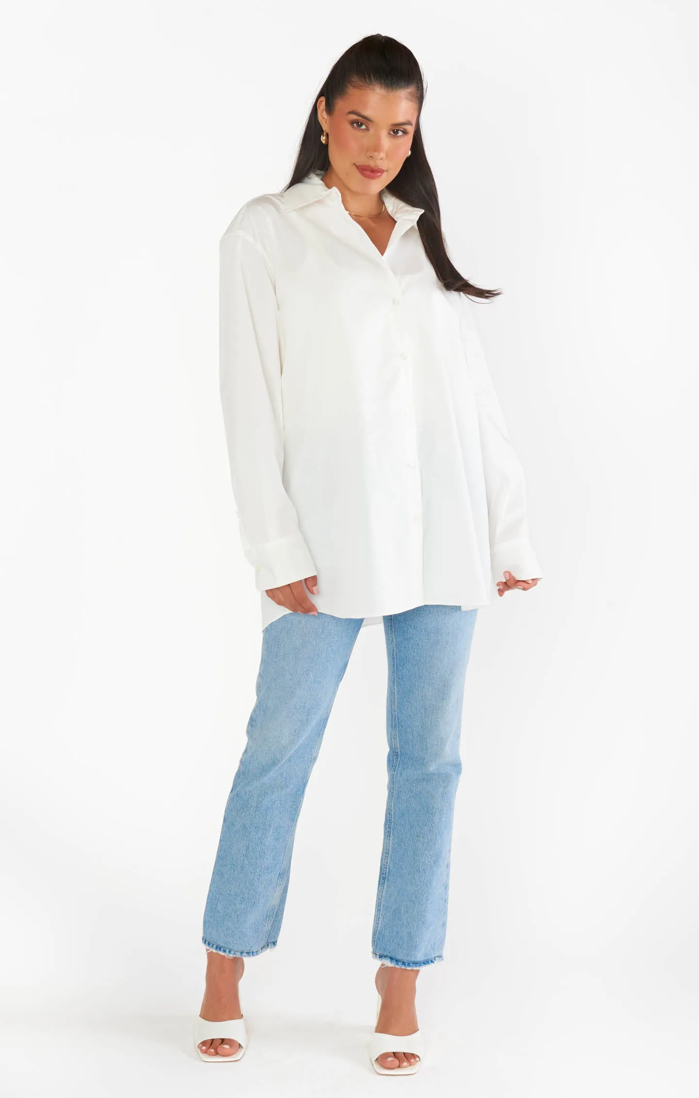 Banks Button Down Shirt ~ White Poplin