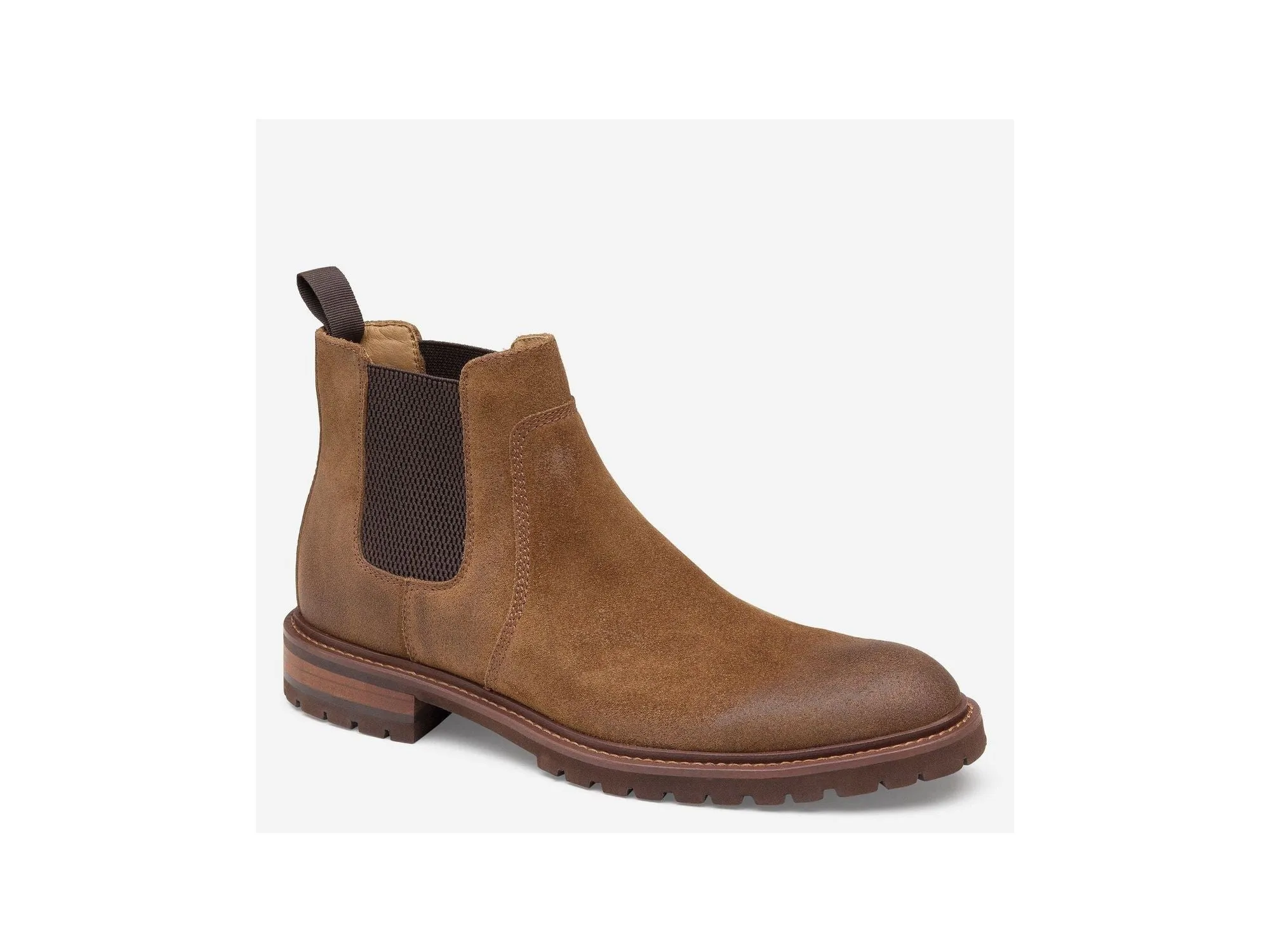 Barrett Tan Oiled Suede Chelsea Slip On Boot in Tan