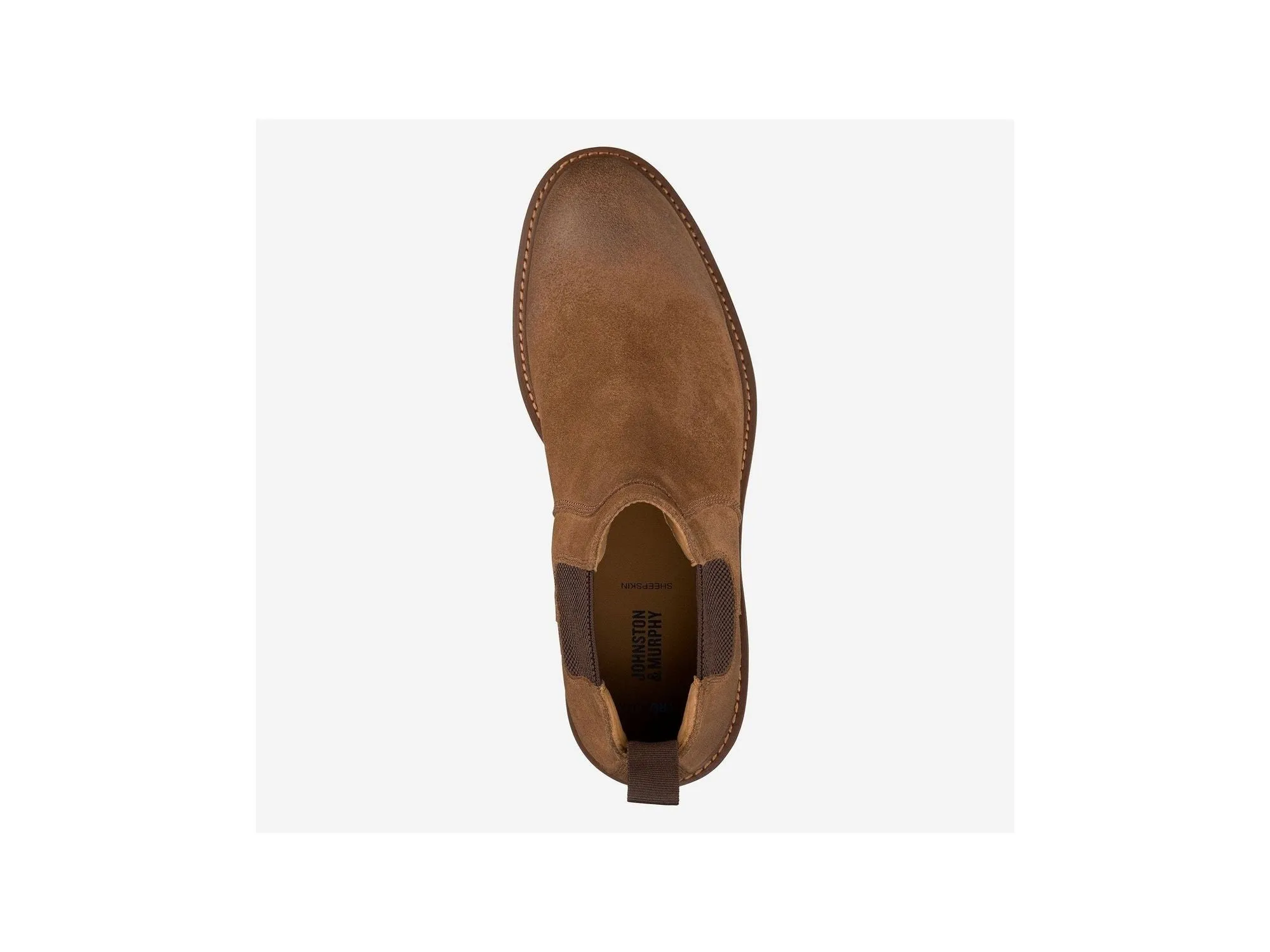 Barrett Tan Oiled Suede Chelsea Slip On Boot in Tan