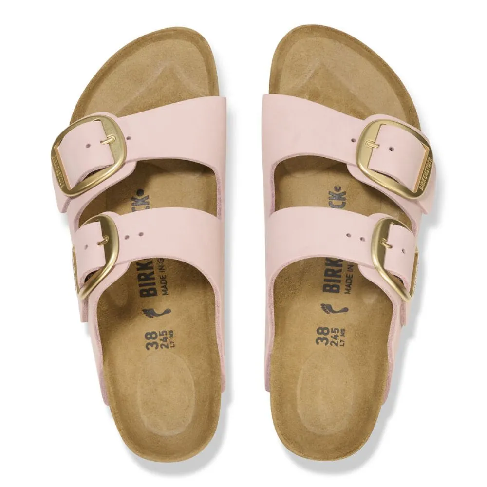 Birkenstock Women's Arizona Big Buckle Nubuck Leather in Soft Pink (Narrow WIdth)