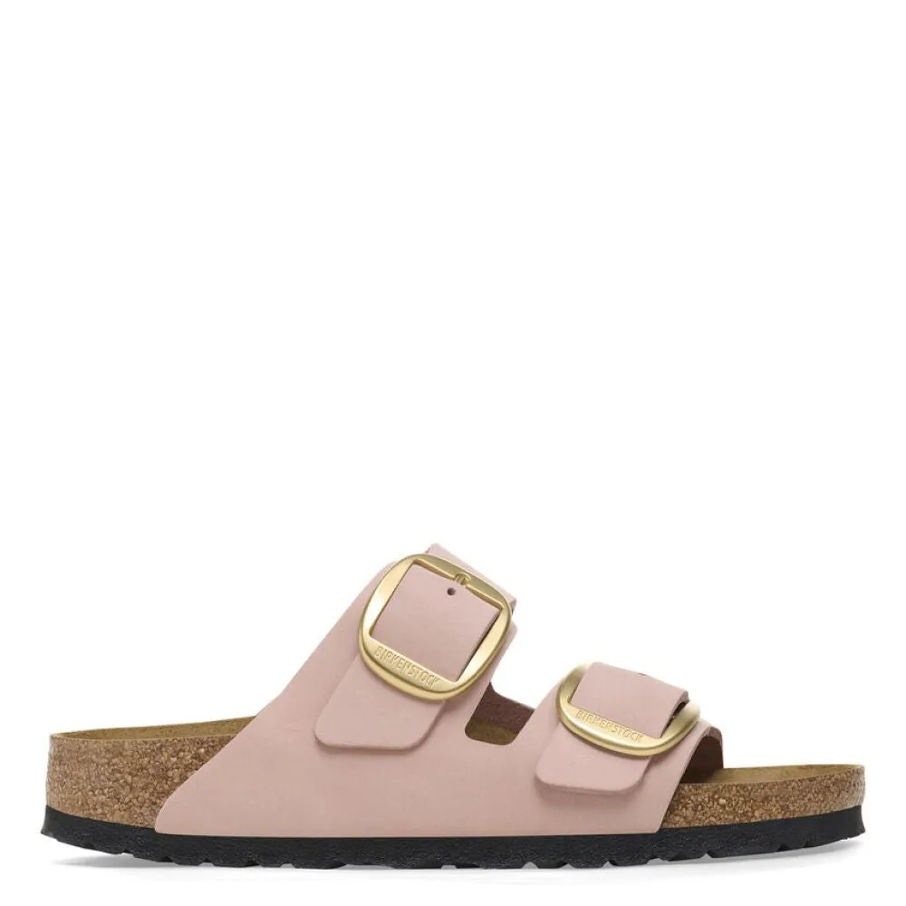 Birkenstock Women's Arizona Big Buckle Nubuck Leather in Soft Pink (Narrow WIdth)