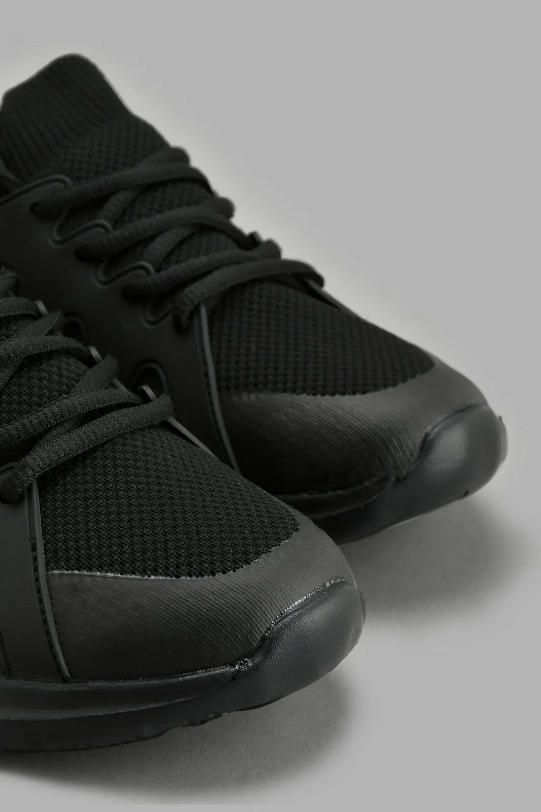 Black Textured Sneaker