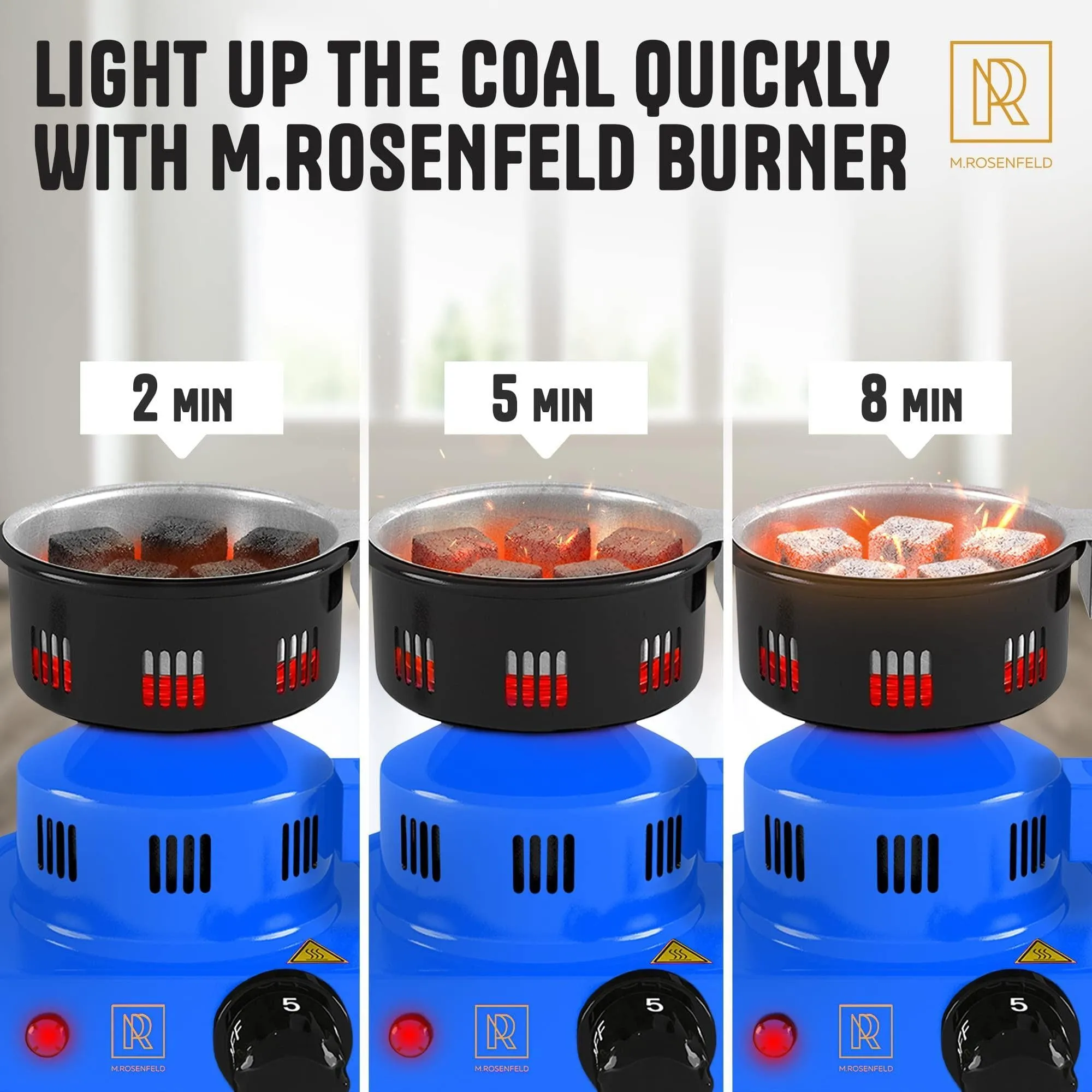 Blue Multipurpose Electric Charcoal Starter Electric Charcoal Burner ETL Stove