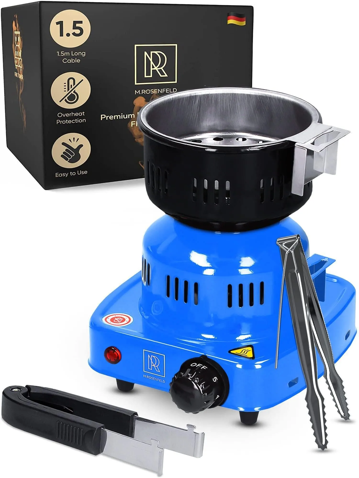 Blue Multipurpose Electric Charcoal Starter Electric Charcoal Burner ETL Stove