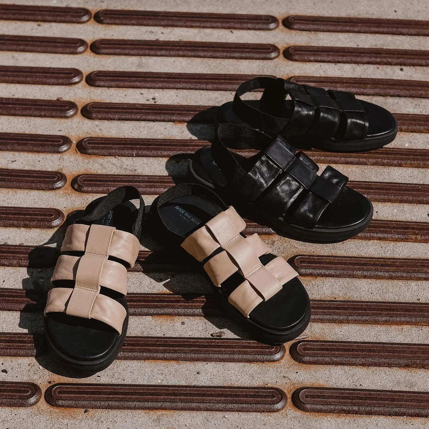 Brenna sandal leather - BLACK