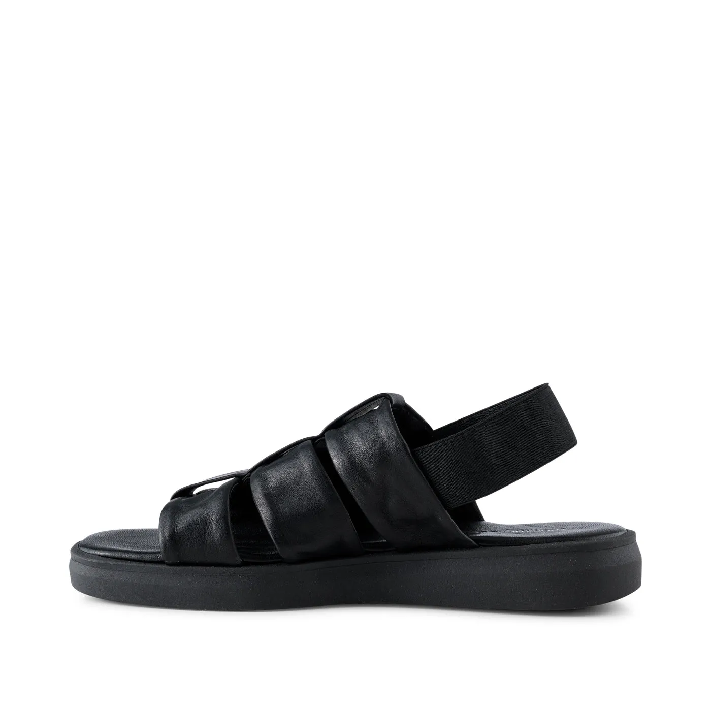 Brenna sandal leather - BLACK