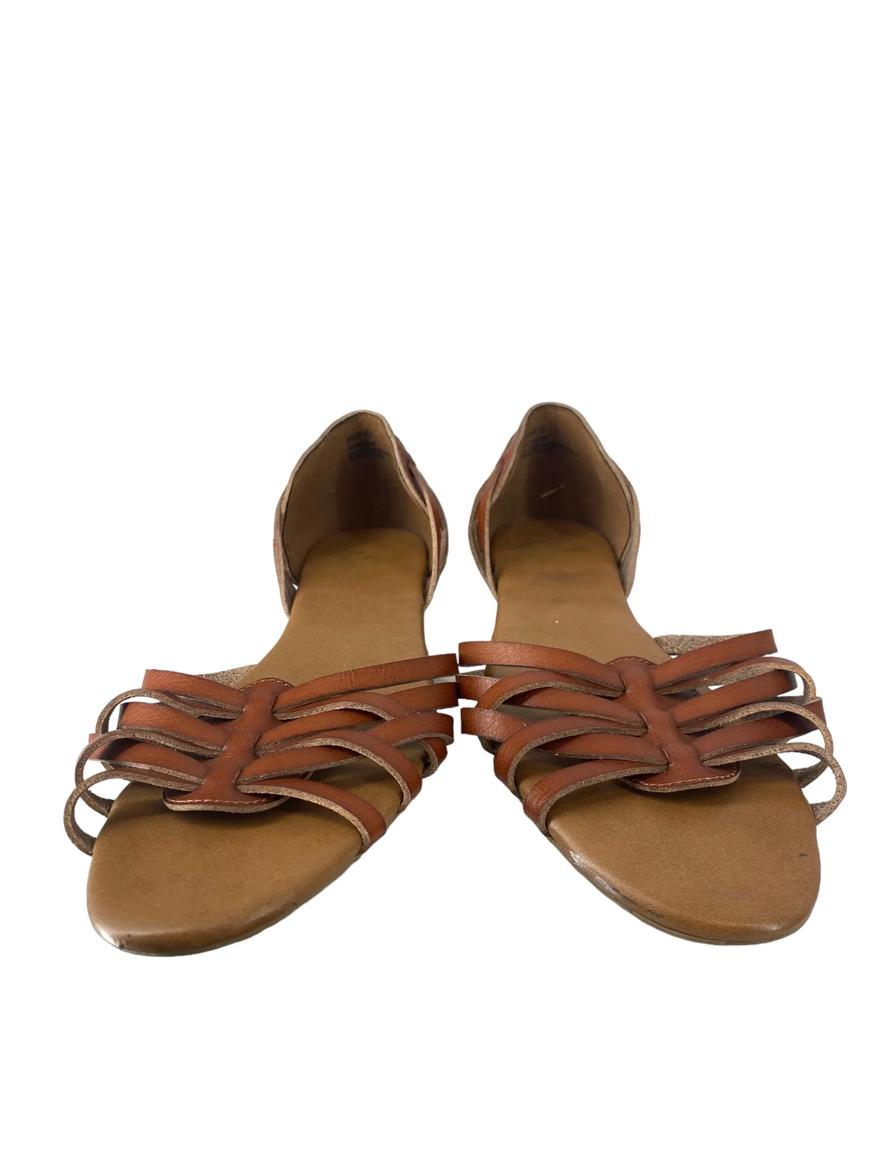 Brown Sandals Flats Report, Size 10