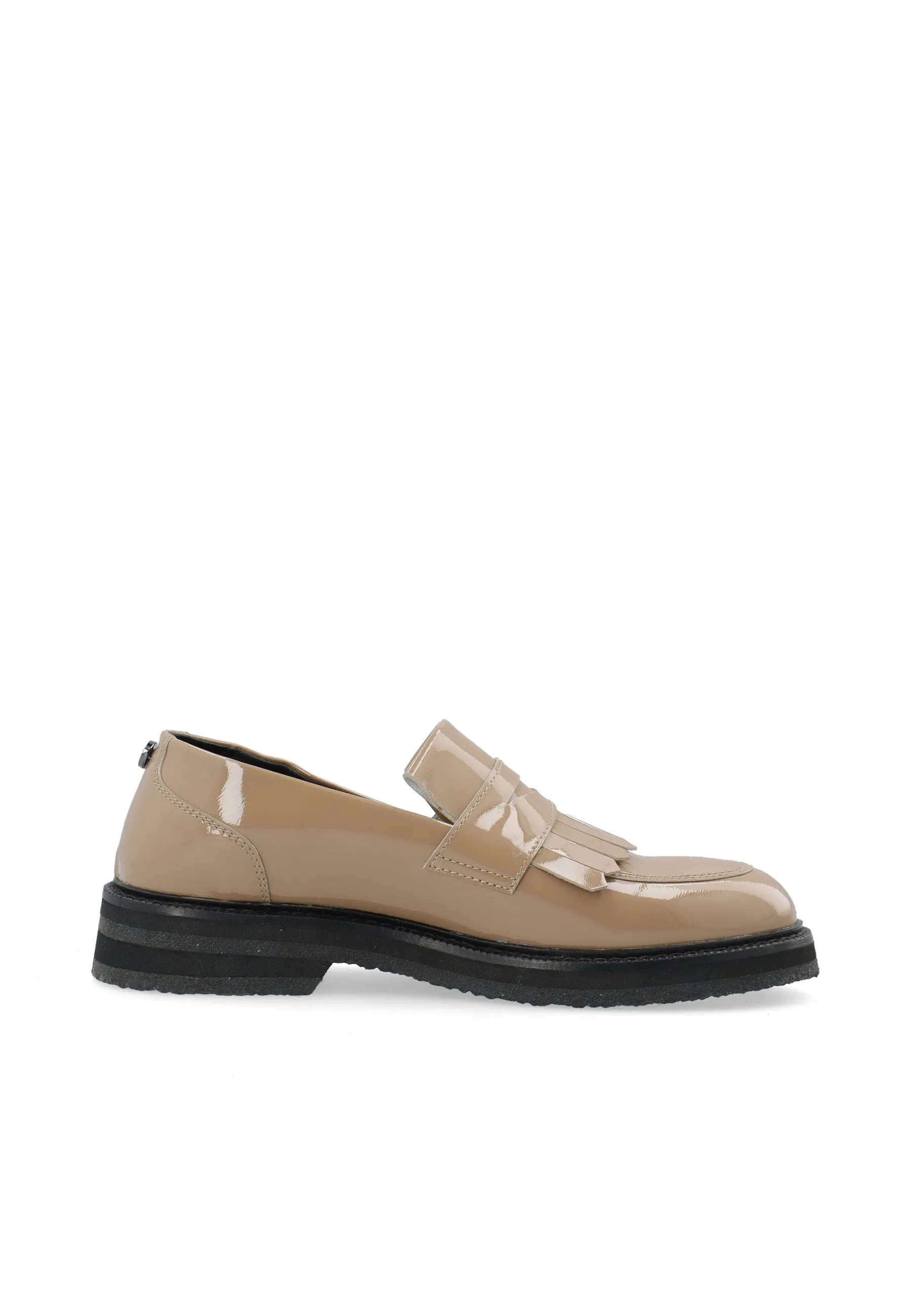 Casbetty Taupe Patent Leather Loafers