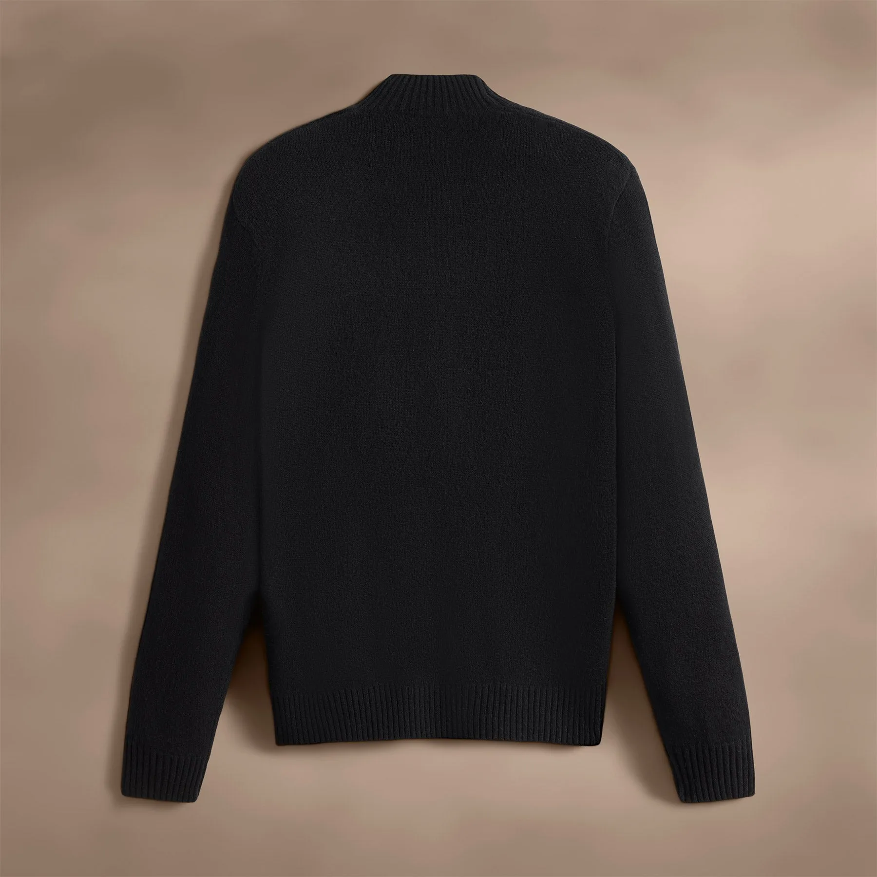 Cashmere Half Zip - Black