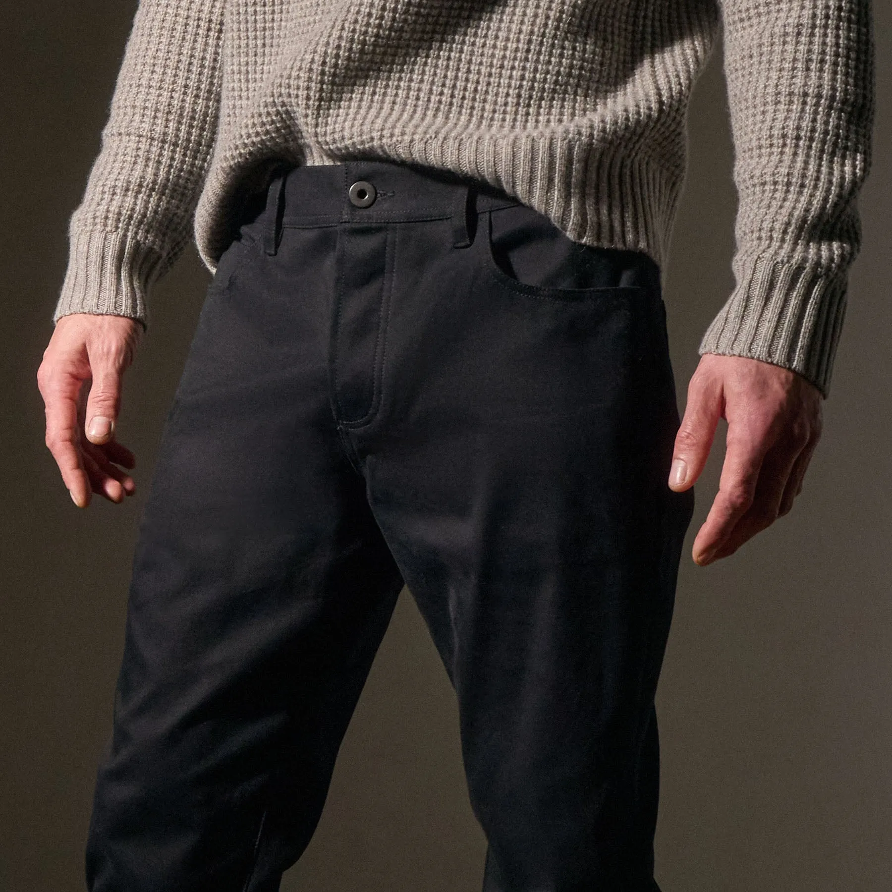 Cashmere Touch 5 Pocket Pant - Black