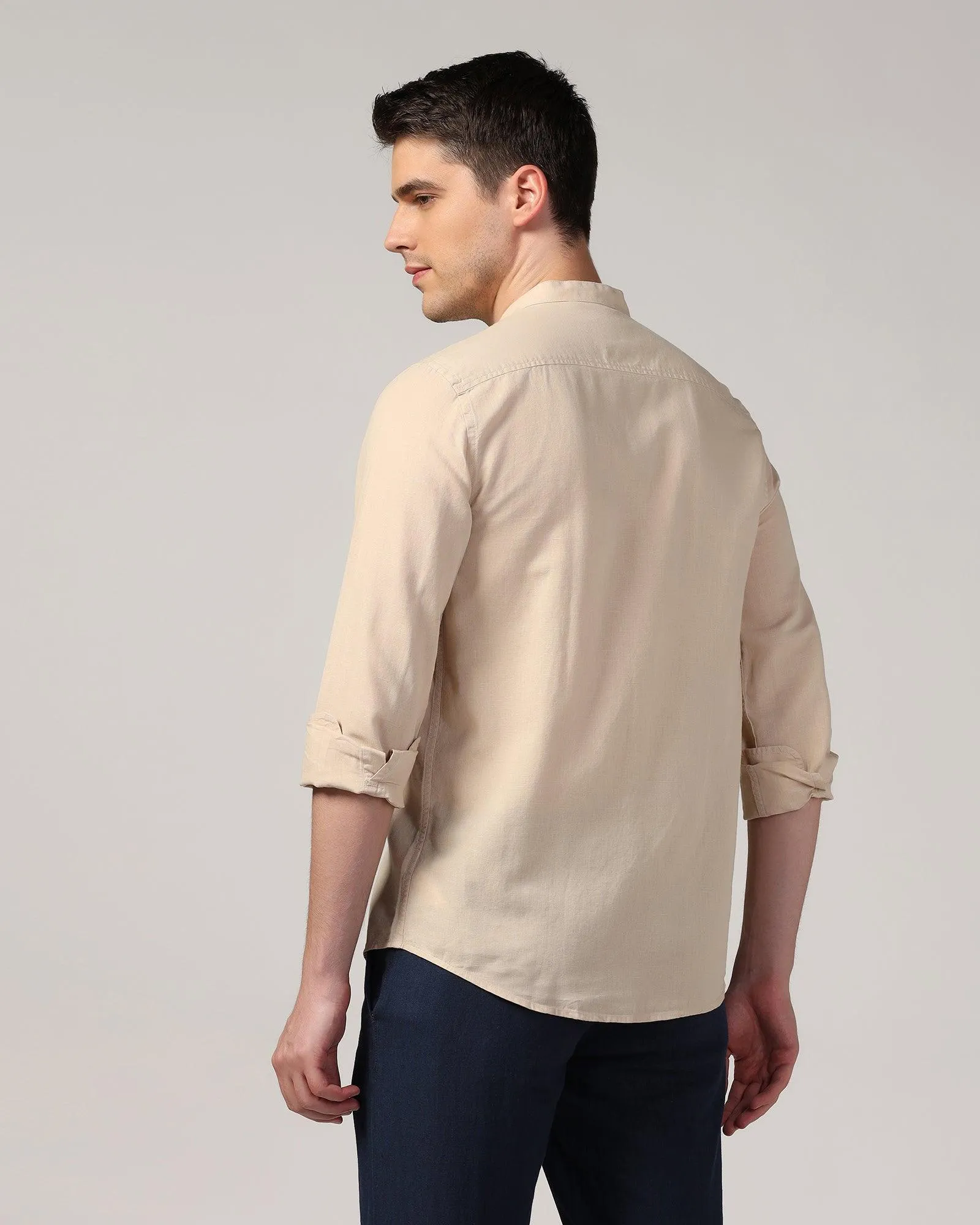 Casual Natural Solid Shirt - Perry