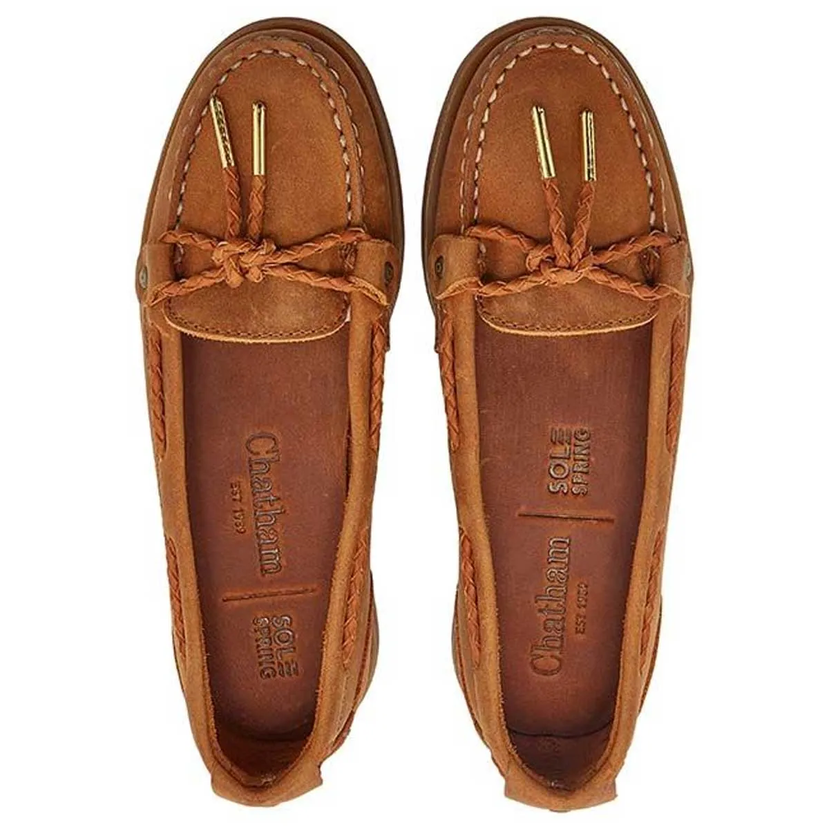 CHATHAM Rota G2 Leather Slip-On Boat Shoes - Women's - Walnut