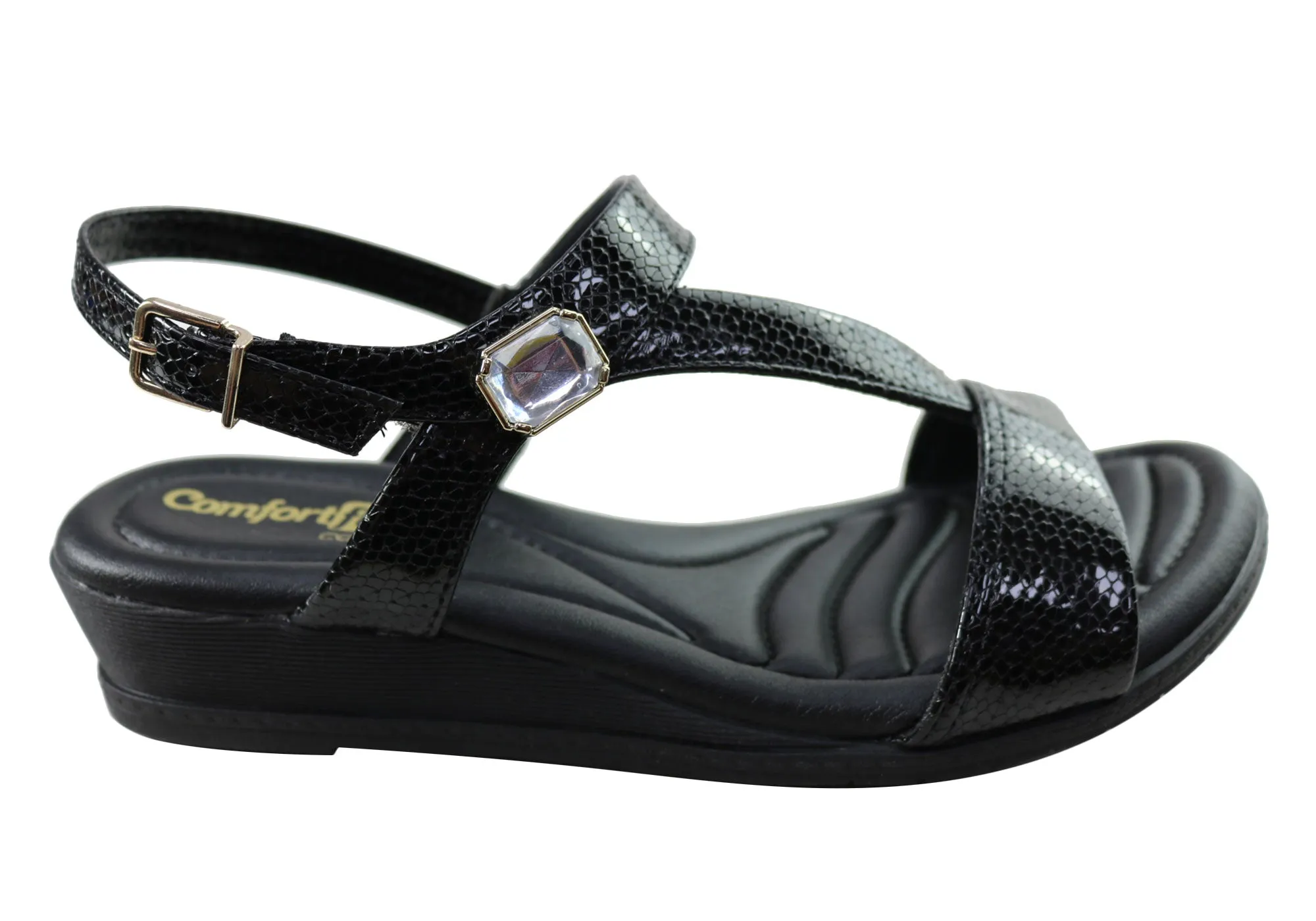 Comfortflex Natalie Womens Comfortable Wedge Sandals Made In Brazil