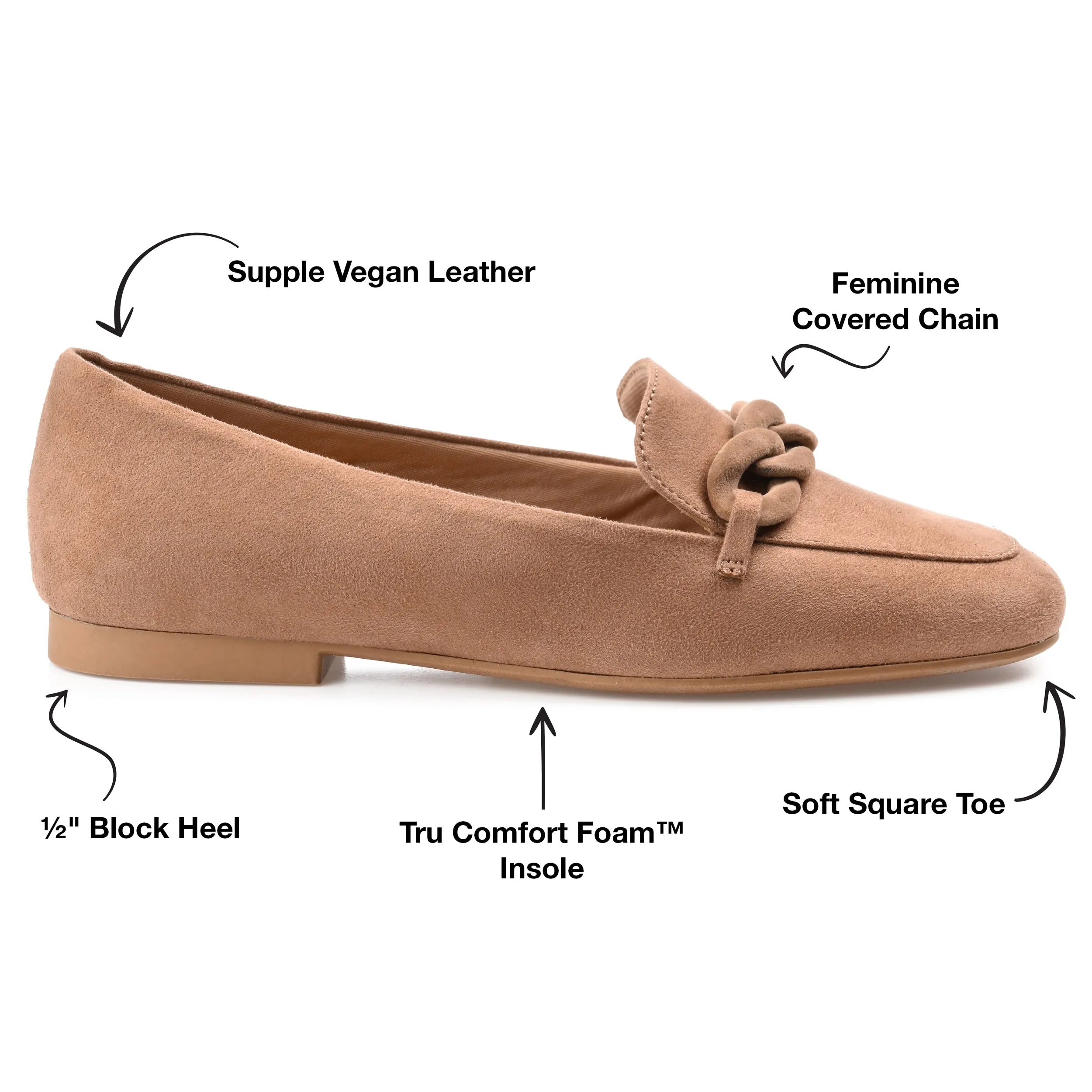 CORDELL LOAFER FLATS IN WIDE