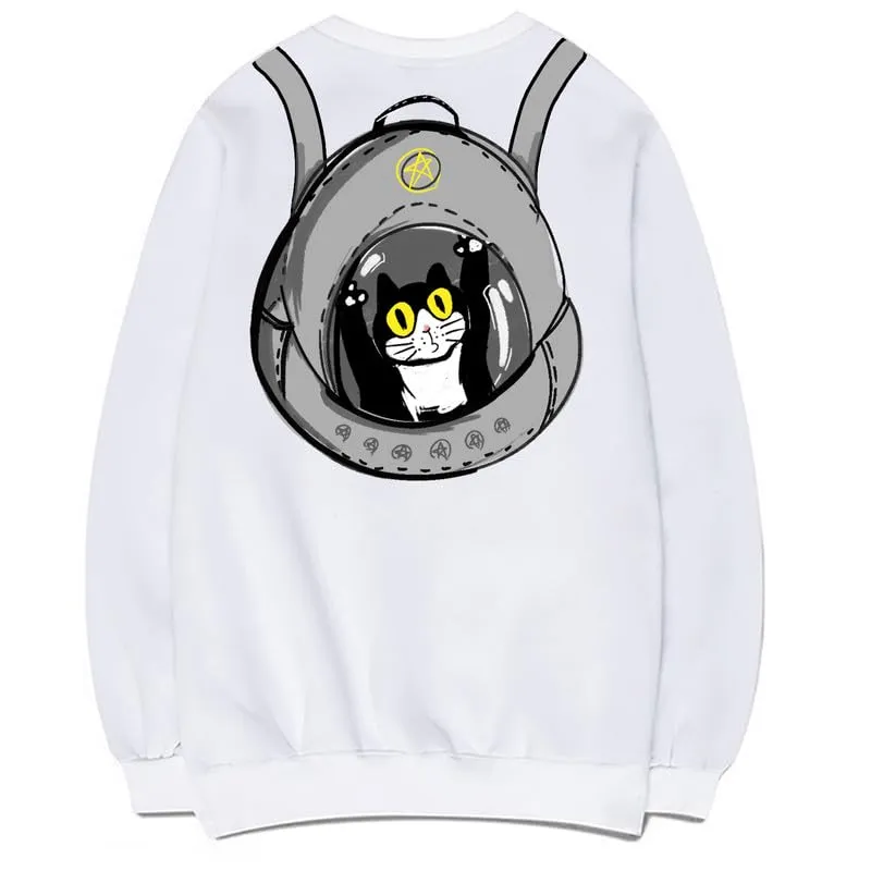 CORIRESHA Cat Lovers Sweatshirt Crewneck Long Sleeve Casual Soft Teen Cute Pullover