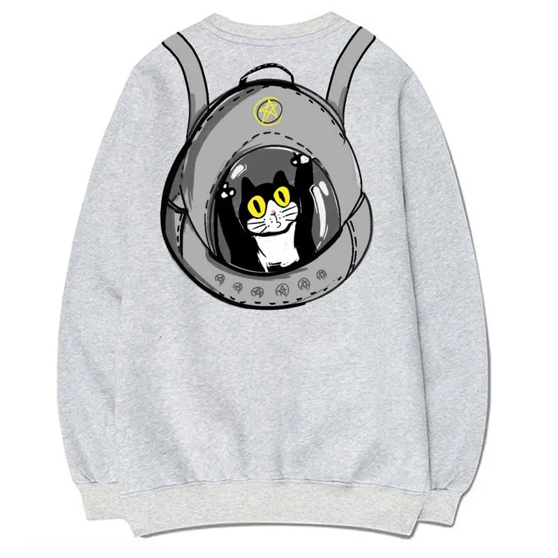 CORIRESHA Cat Lovers Sweatshirt Crewneck Long Sleeve Casual Soft Teen Cute Pullover