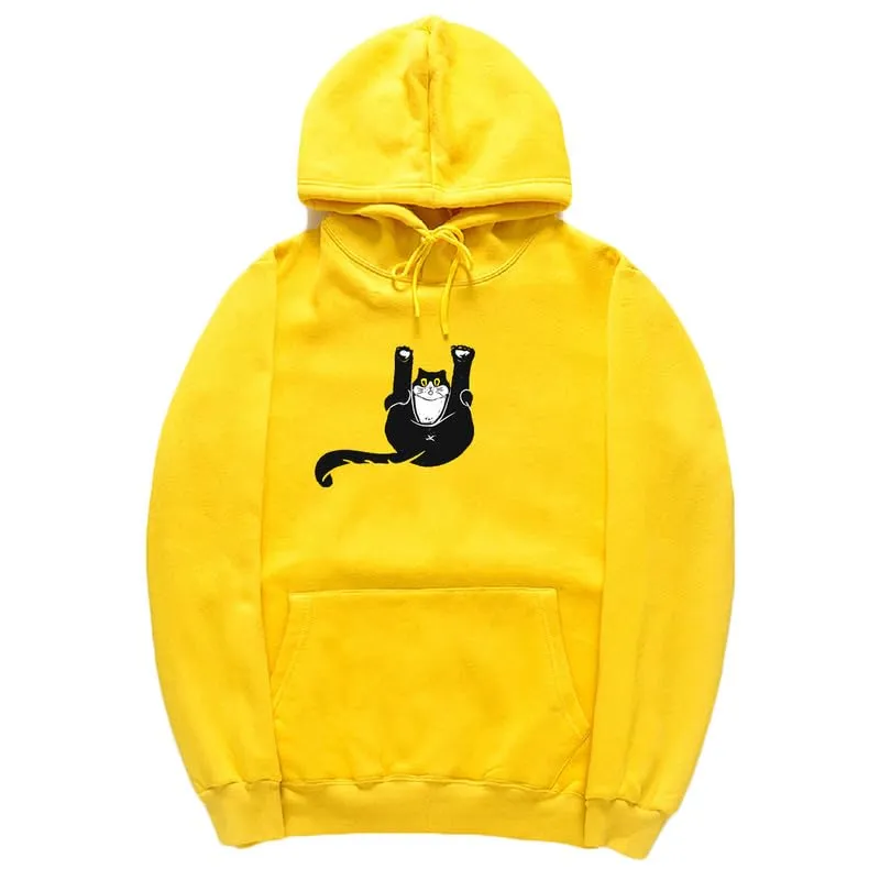 CORIRESHA Teen Funny Cat Hoodie Casual Drawstring Kangaroo Pocket Basic Cute Sweatshirt