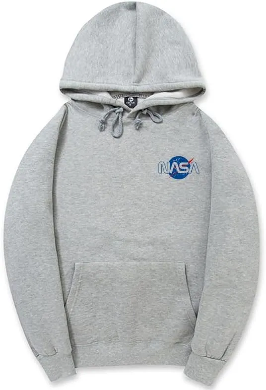 CORIRESHA Teen NASA Print Hoodie Long Sleeve Drawstring Kangaroo Pocket Basic Sweatshirt