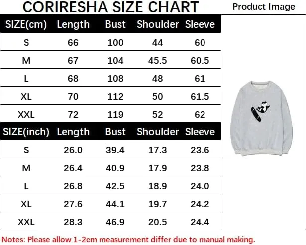 CORIRESHA Teens Cat Lovers Crewneck Long Sleeves Cotton Cute Skateboard Sweatshirts