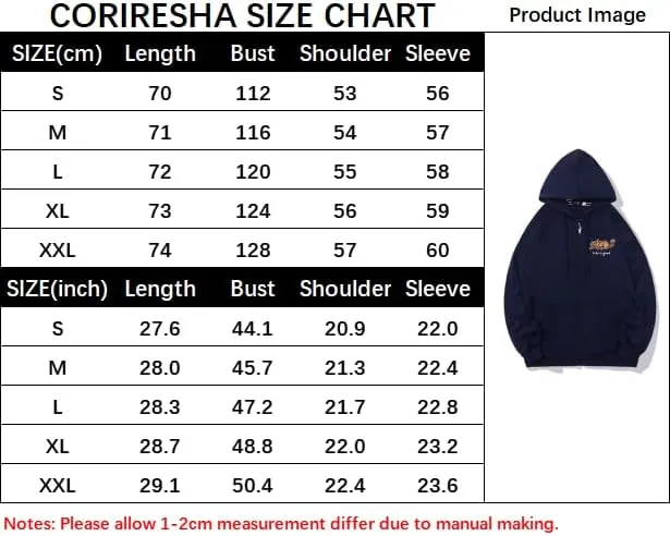 CORIRESHA Women's Cute Cat Long Sleeve Drawstring Casual Letter Zip Hoodie Sweatshirt