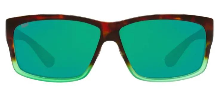 Costa Del Mar Cut Matte Tortuga Fade Frame - Green Mirror 580 Plastic Lens - Polarized Sunglasses