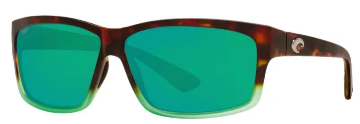 Costa Del Mar Cut Matte Tortuga Fade Frame - Green Mirror 580 Plastic Lens - Polarized Sunglasses