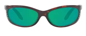 Costa Del Mar Mens Fathom Tortoise Frame - Green Mirror 580 Plastic Lens - Polarized Sunglasses