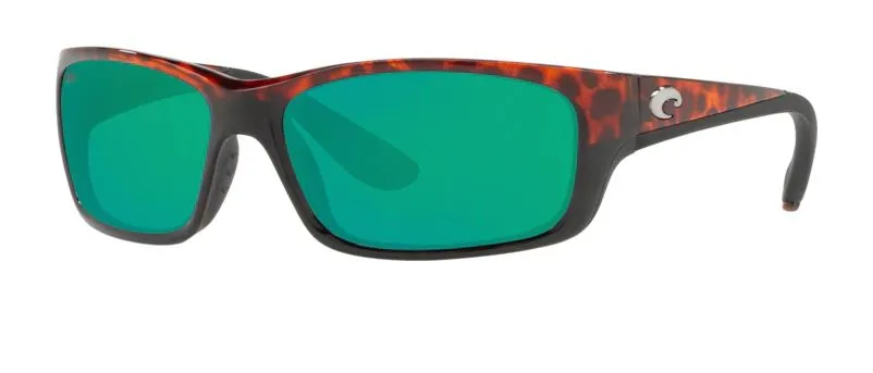 Costa Del Mar Mens Jose Tortoise Frame - Green Mirror 580 Glass Lens - Polarized Sunglasses