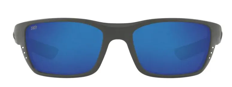 Costa Del Mar Whitetip Matte Gray Frame - Blue Mirror 580 Plastic Lens - Polarized Sunglasses