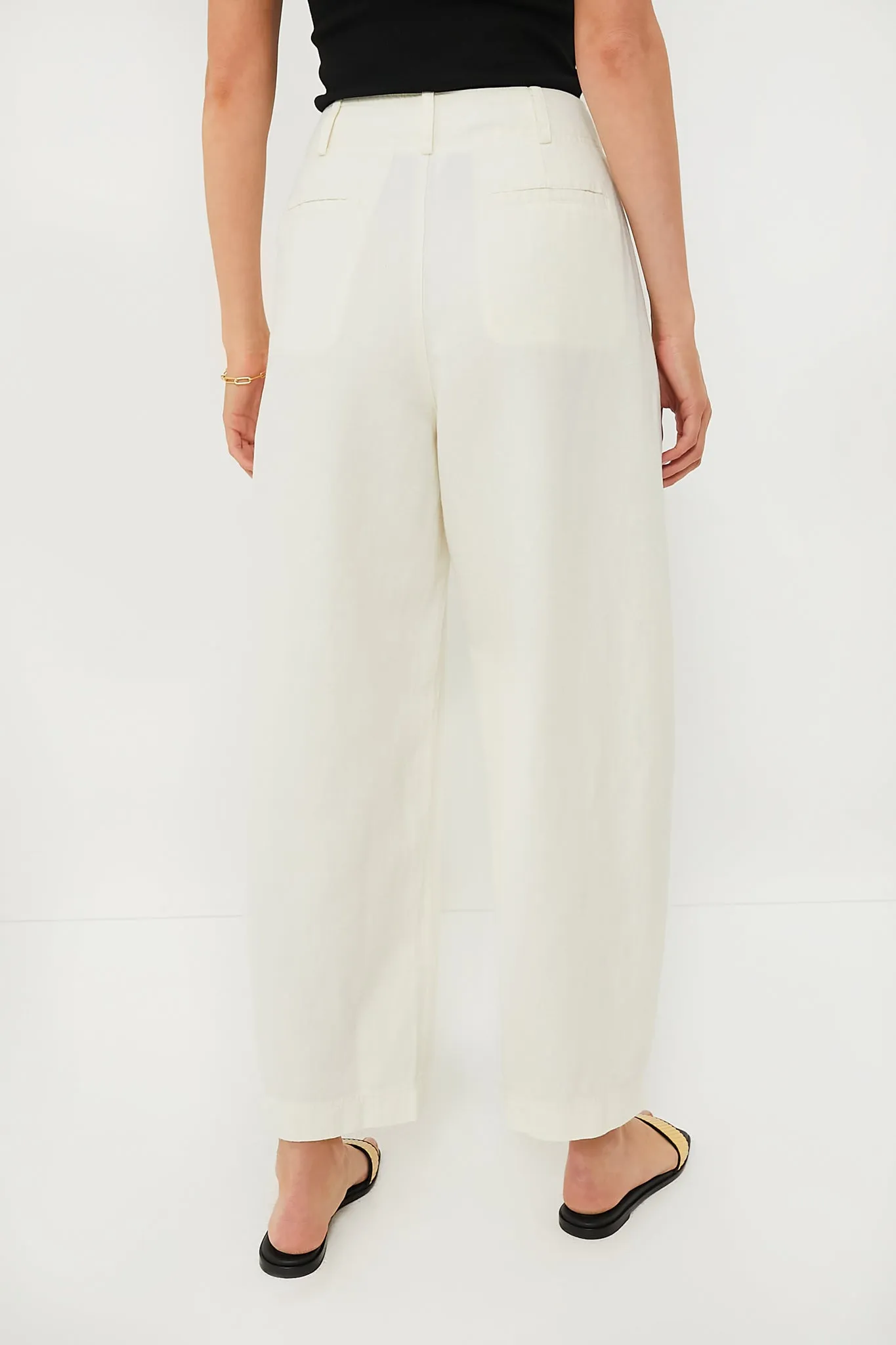 Cream Bari Cropped Trouser