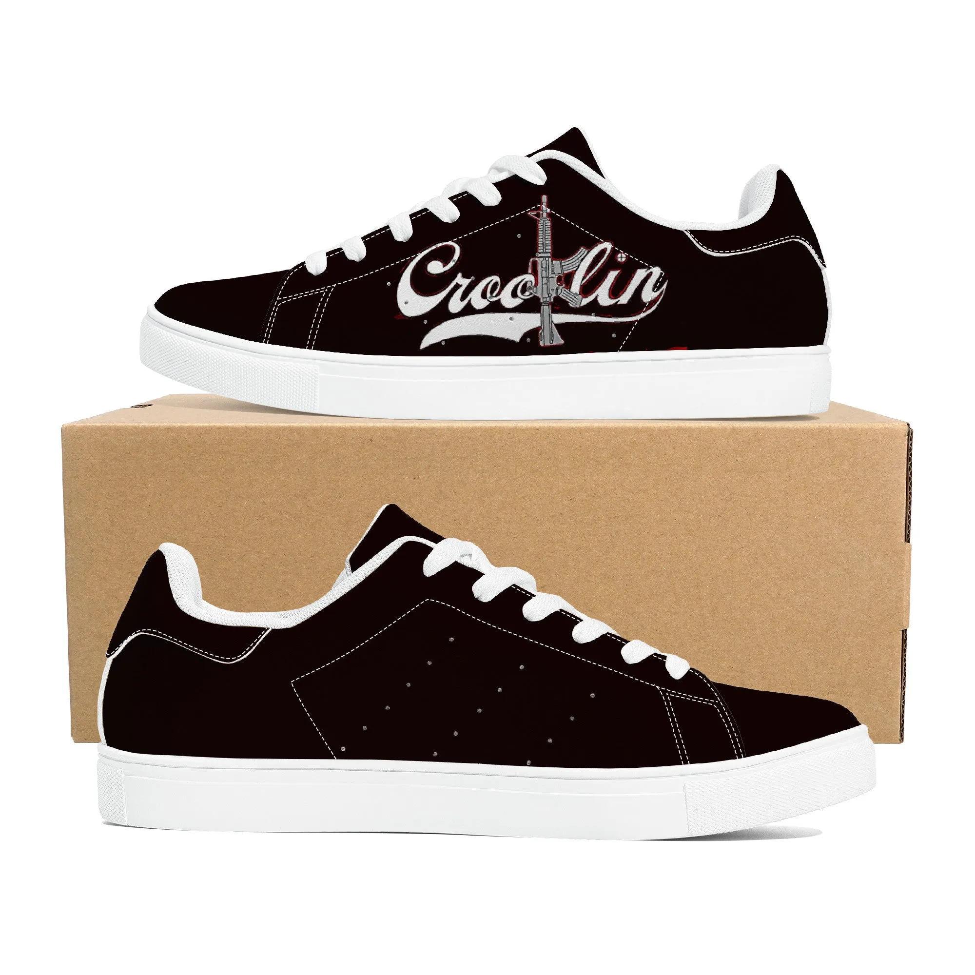 Crooklin Vegan Leather Sneakers | Low Top Customized | Shoe Zero