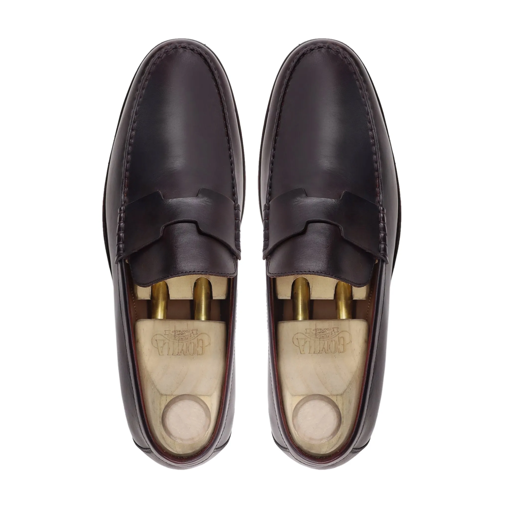 Dayton - Men's Dark Brown Calf Leather Loafer