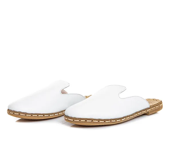 Deniz Mules in White