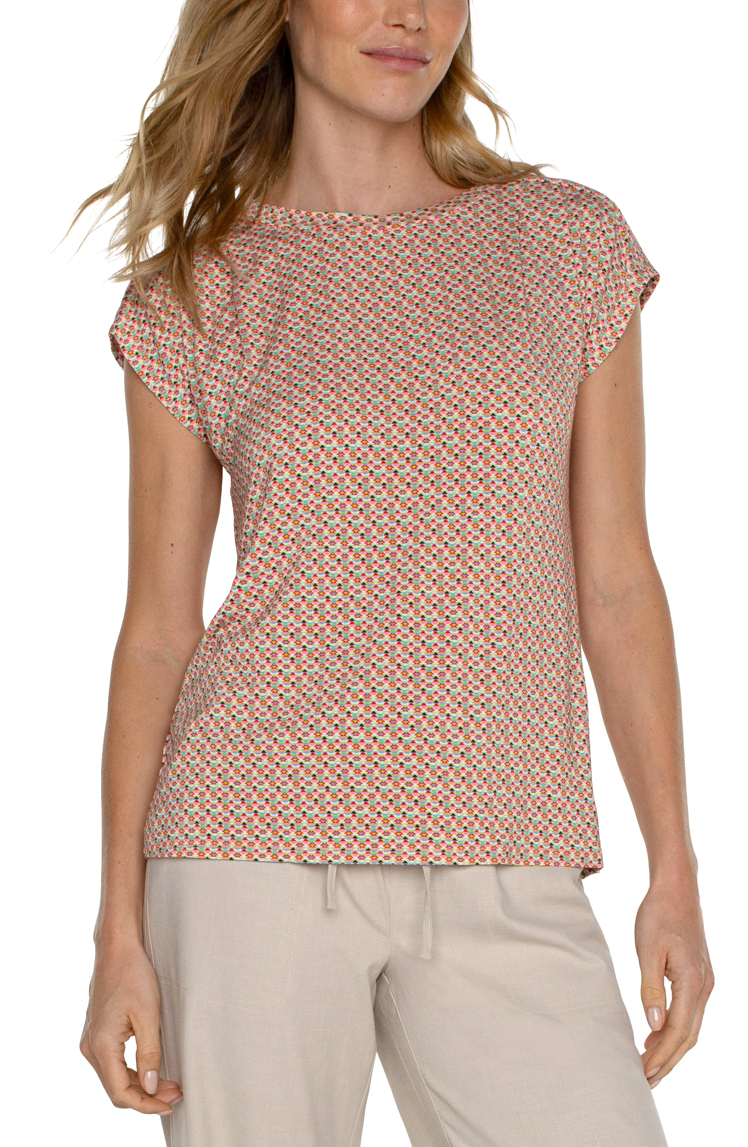 DOLMAN KNIT TOP WITH SHOULDER PLEATS