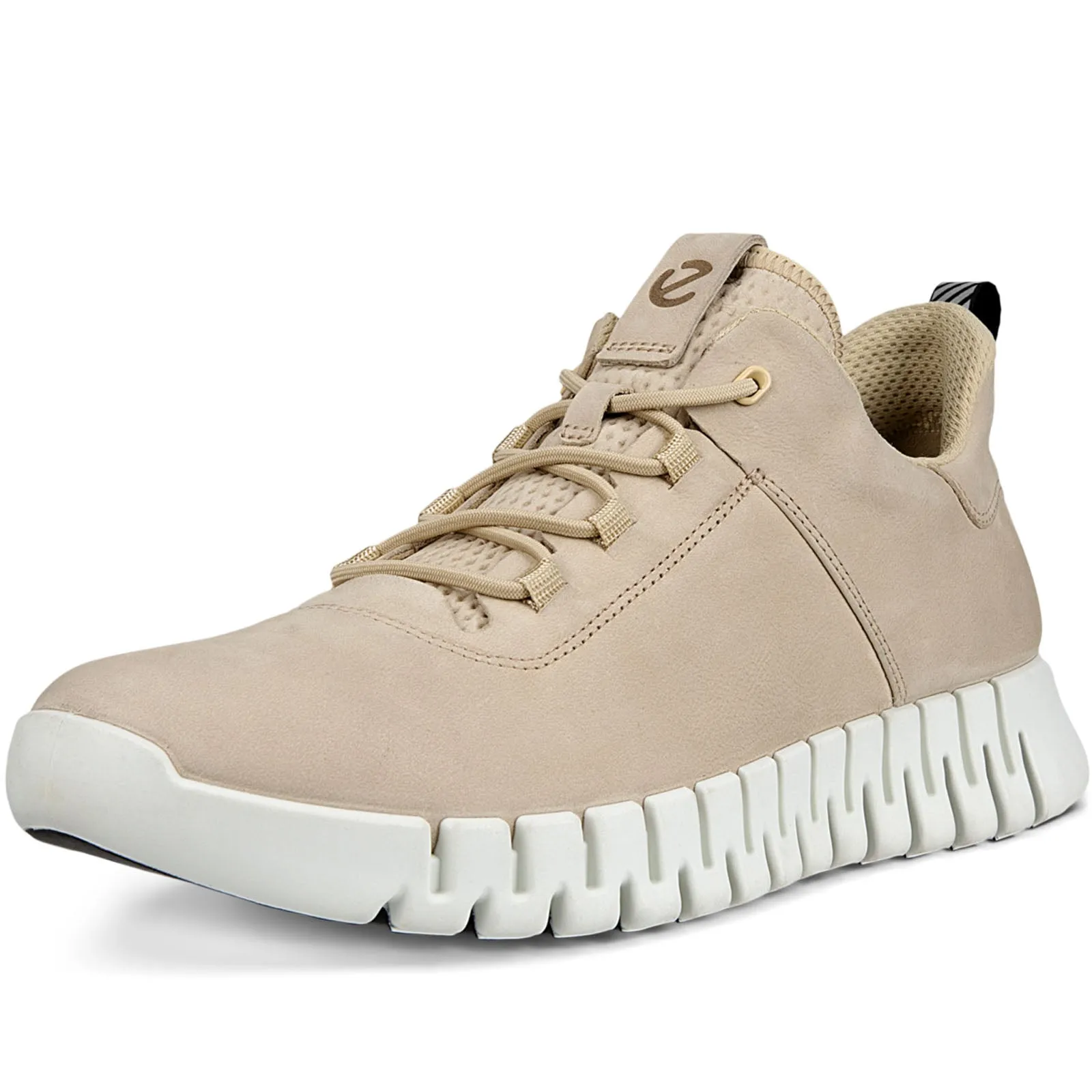 ECCO Mens Gruuv Leather Elastic Laces Trainers