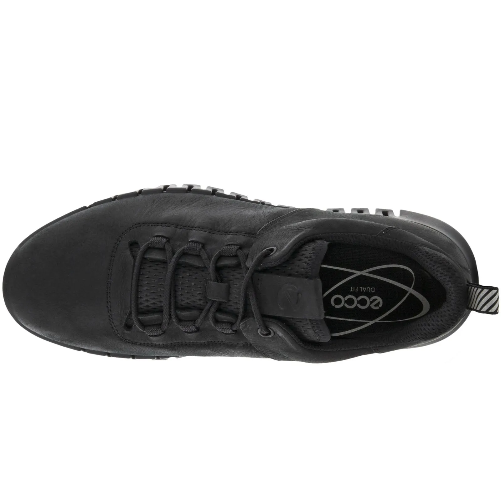 ECCO Mens Gruuv Leather Elastic Laces Trainers