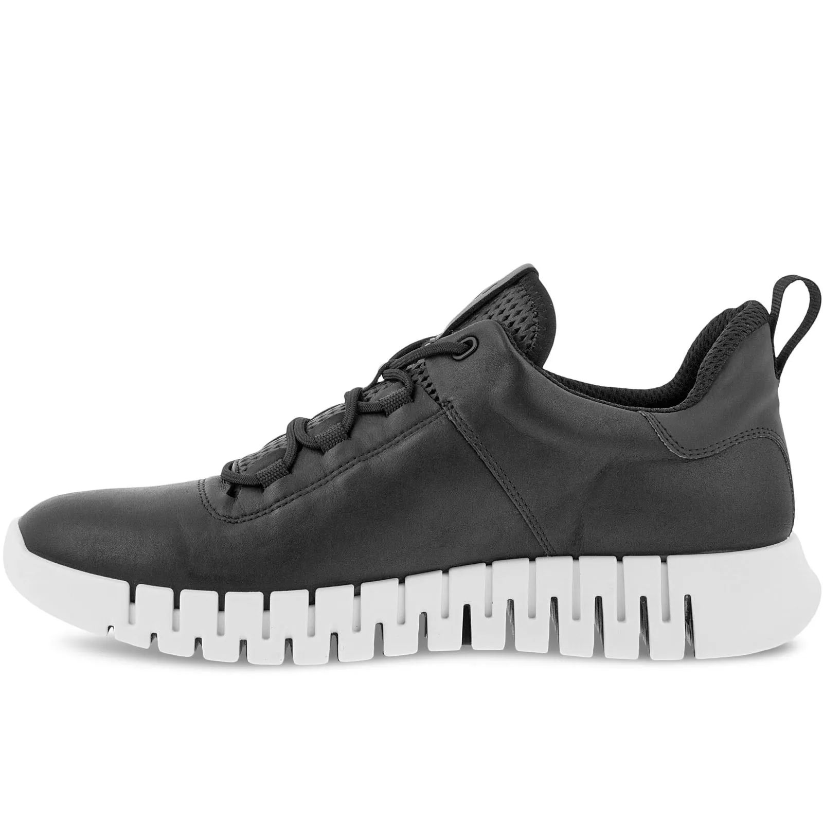 ECCO Mens Gruuv Leather Elastic Laces Trainers