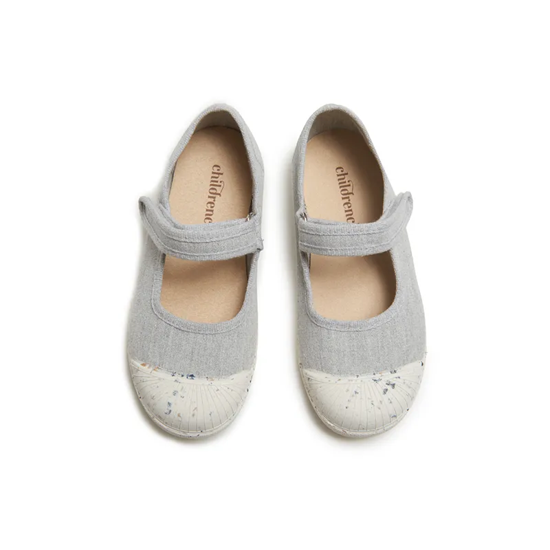 ECO-friendly Canvas Mary Jane Sneakers in Grey by childrenchic