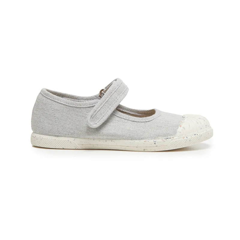 ECO-friendly Canvas Mary Jane Sneakers in Grey by childrenchic